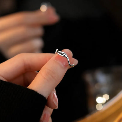 Anel Ondulado Dourado