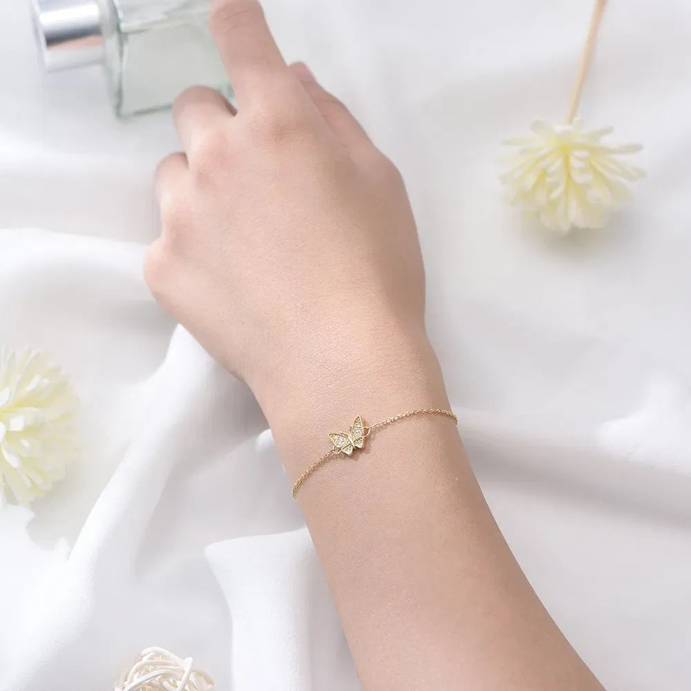 Pulseira Borboleta com Zircónia