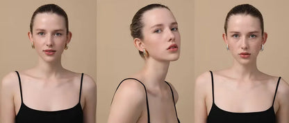 Brincos Argola Gota Dourados Oversized